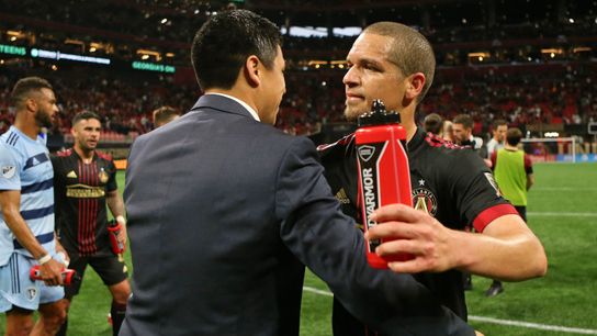 16 years after defecting, Ozzie Alonso is happy   (Atlanta United). Photo by Brett Davis | USA TODAY Sports